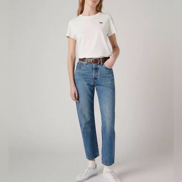 Levi’s 501 Original Crop High Rise Straight Leg Size 28 - Picture 3 of 9